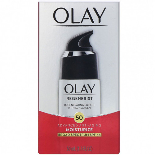 Olay, Regenerist, восстанавливающий лосьон с эффектом защиты от солнца, SPF 50, 50 мл (1,7 жидк. унции)