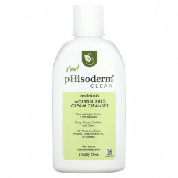 pHisoderm, Clean, увлажняющий очищающий крем, для сухой и комбинированной кожи, 177 мл (6 жидк. Унций)