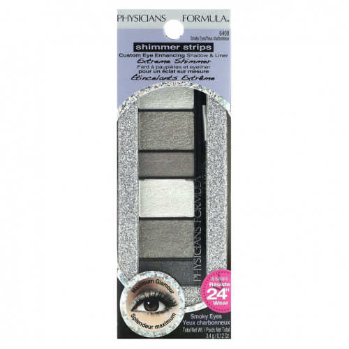 Physicians Formula, Shimmer Strips, корректирующие тени и подводка для глаз, Smoky Eyes, 3,4 г (0,12 унции)