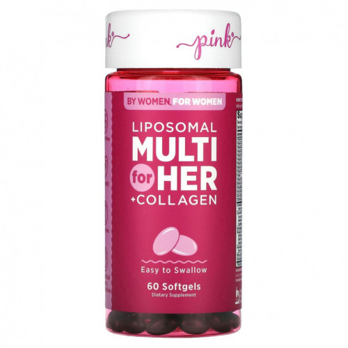 Pink, Liposomal Multi For Her + Collagen, 60 мягких таблеток