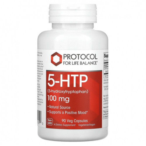 Protocol for Life Balance, 5-HTP, 100 мг, 90 растительных капсул