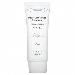 Purito, Daily Soft Touch, солнцезащитное средство, SPF 50+, PA ++++, 60 мл (2,02 жидк. Унции)