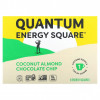 QUANTUM ENERGY SQUARE, Кокос и миндаль, шоколадная крошка, 8 квадратов, 48 г (1,69 унции)