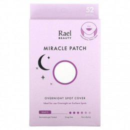 Rael, Inc., Beauty, Miracle Patch, ночное покрытие, 52 патча