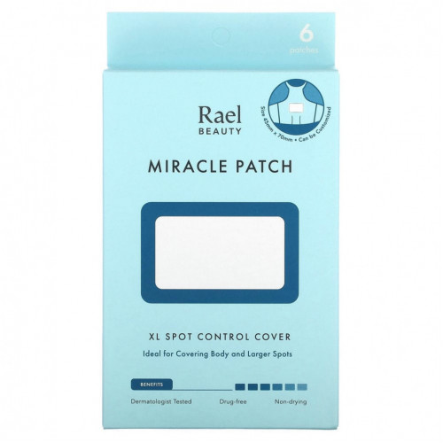 Rael, Inc., Beauty, Miracle Patch, покрытие для борьбы с пятнами, XL, 6 патчей