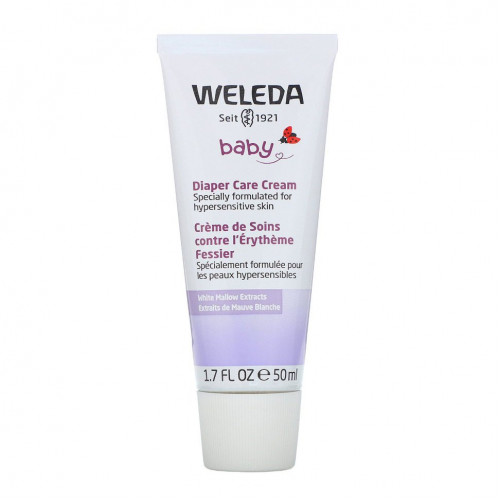 Weleda, Baby, крем для ухода за подгузниками, экстракты белой мальвы, 50 мл (1,7 жидк. Унции)