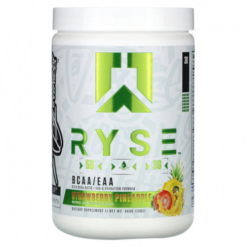 Ryse Supps, BCAA / EAA, клубничный и ананас, 369 г (13 унций)