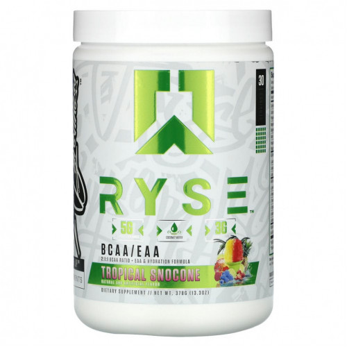 Ryse Supps, BCAA / EAA, тропический снокон, 378 г (13,3 унции)