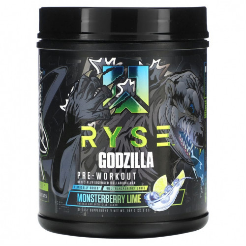 Ryse Supps, Godzilla, предтренировочная добавка, лайм из ягод, 792 г (27,9 унции)