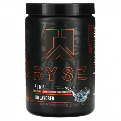 Ryse Supps, Pump, без добавок, 223 г (7,9 унции)