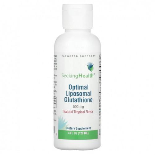 Seeking Health, Optimal Liposomal Glutathione, натуральный тропический, 500 мг, 120 мл (4 жидк. Унции)