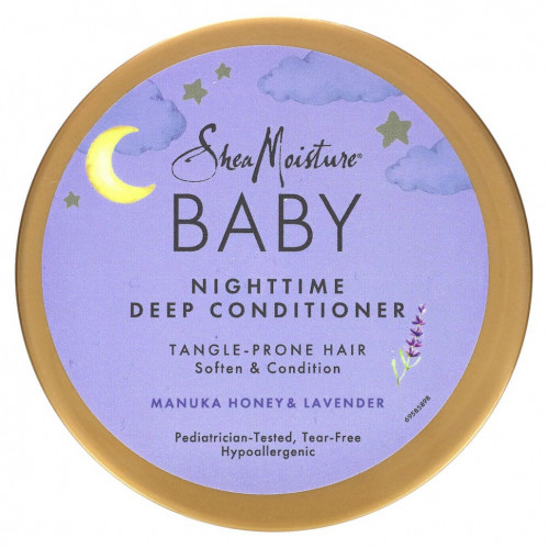 SheaMoisture, Baby, ночной кондиционер, мед манука и лаванда, 340 мл (12 жидк. Унций)