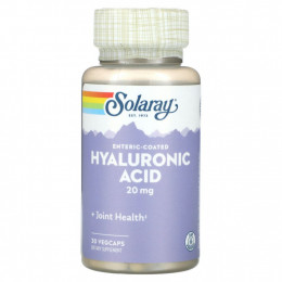 Solaray, Enteric-Coated Hyaluronic Acid, 20 mg, 30 VEGCAPS