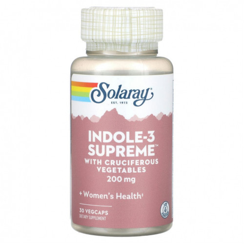 Solaray, Indole-3 Supreme, 200 mg, 30 VegCaps