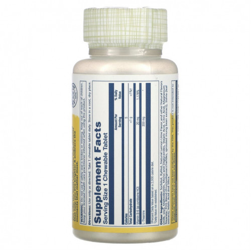 Solaray, L-Theanine, Natural Lemon-Lime, 200 mg, 30 Chewables