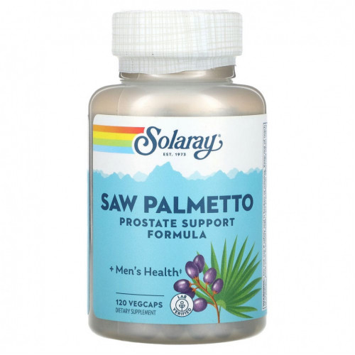 Solaray, Saw Palmetto, 120 вегетарианских капсул