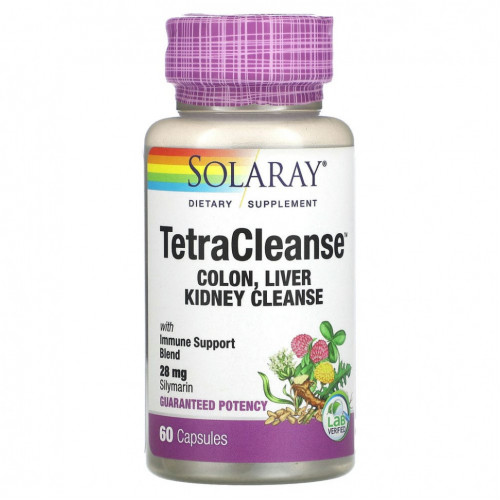 Solaray, Tetra Cleanse, 60 капсул