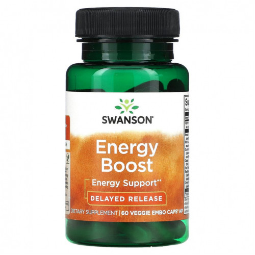 Swanson, Energy Boost`` 60 вегетарианских капсул EMBO