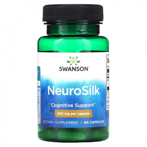 Swanson, NeuroSilk, 200 мг, 60 капсул