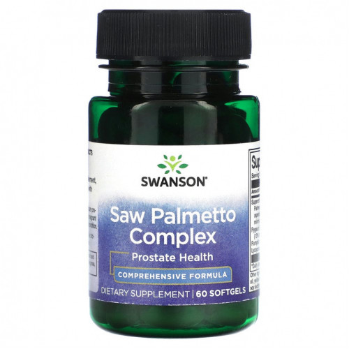 Swanson, Saw Palmetto, 60 мягких таблеток