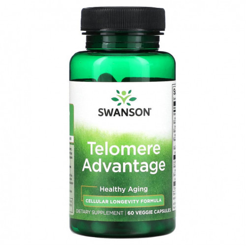 Swanson, Telomere Advantage, 60 растительных капсул