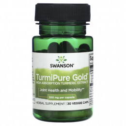 Swanson, TurmiPure Gold, 300 мг, 30 растительных капсул