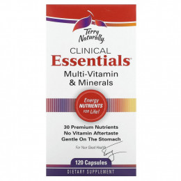 Terry Naturally, Clinical Essentials, мультивитамины и минералы, 120 капсул