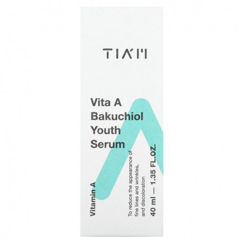 Tiam, Vita A Bakuchiol Youth Serum, 40 мл (1,35 жидк. Унции)