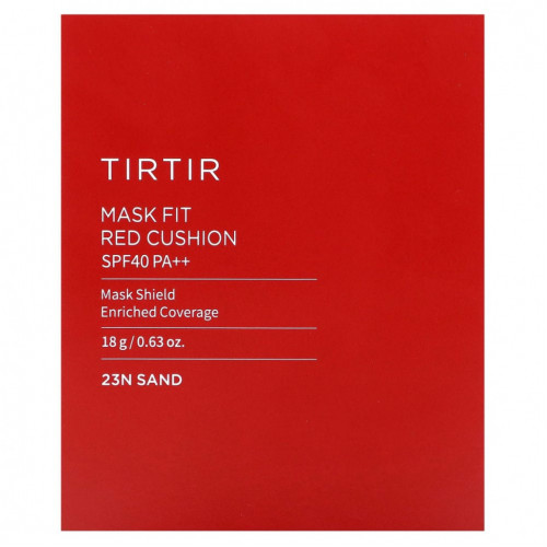 TIRTIR, Mask Fit, Red Cushion, SPF 40 PA ++, 23N песочный, 18 г (0,63 унции)