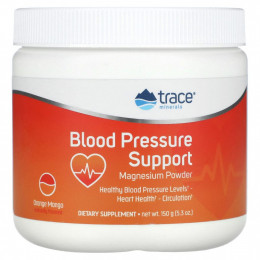 Trace Minerals ®, Blood Pressure Support Magnesium Powder, Orange Mango, 5.3 oz (150 g)