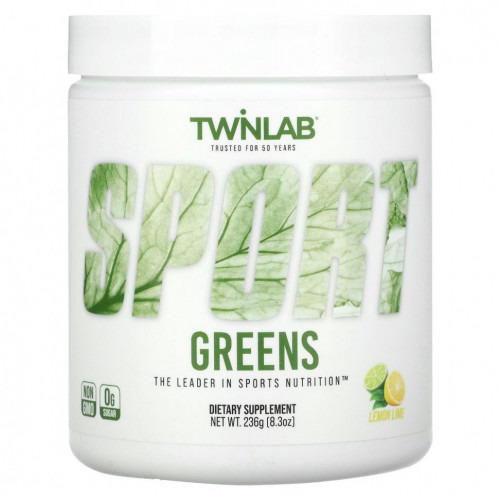 Twinlab, Sport Greens, лимон и лайм, 236 г (8,3 унции)