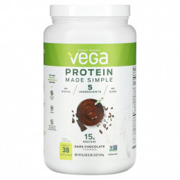 Vega, Plant-Based Protein Made Simple, темный шоколад, 1,03 кг (2 фунта)