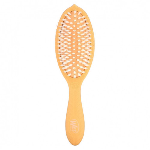 Wet Brush, Go Green ™, кисть для ухода и блеска с кокосовым маслом, апельсин, 1 шт.