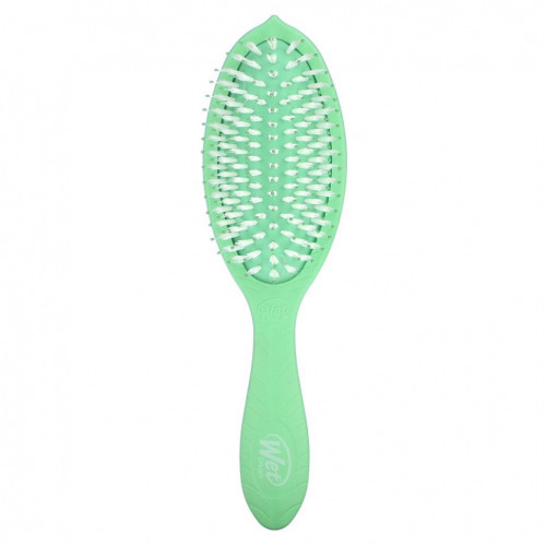 Wet Brush, Go Green ™, кисть для ухода и блеска с маслом чайного дерева, зеленая, 1 шт.