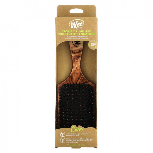 Wet Brush, Paddle Shine Enhancer с аргановым маслом, 1 кисть