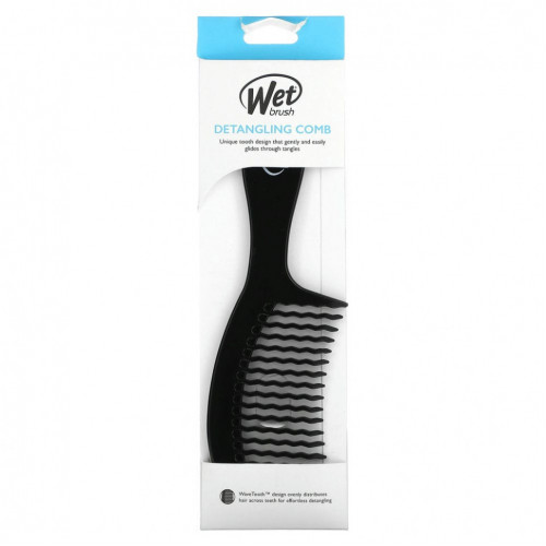 Wet Brush, Расческа для распутывания волос, черный, 1 гребешок