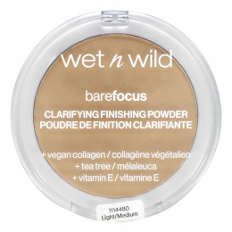 wet n wild, Barefocus, очищающая финишная пудра, светлая / средняя, 7,8 г (0,27 унции)