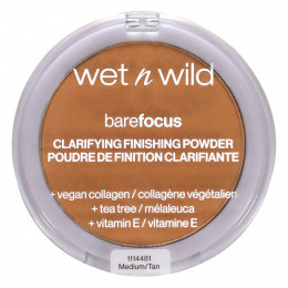 wet n wild, Barefocus, осветляющая финишная пудра, средний / коричневый, 7,8 г (0,27 унции)