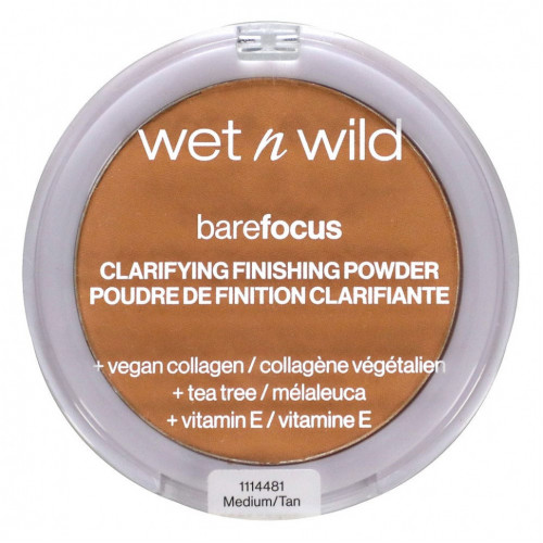 wet n wild, Barefocus, осветляющая финишная пудра, средний / коричневый, 7,8 г (0,27 унции)