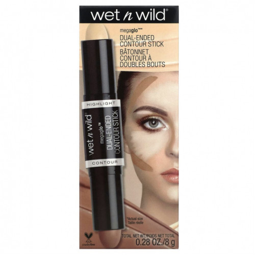 wet n wild, Megaglo, двусторонний контурный стик, 8 г (0,28 унции)