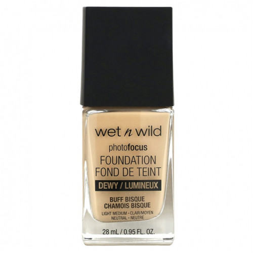 wet n wild, PhotoFocus Foundation, бисквит, 28 мл (0,95 жидк. Унции)