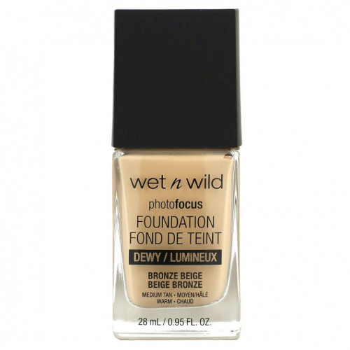 wet n wild, PhotoFocus Foundation, бронзово-бежевый, 28 мл (0,95 жидк. Унции)