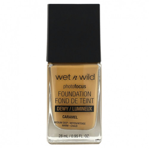 wet n wild, PhotoFocus Foundation, карамель, 28 мл (0,95 жидк. Унции)