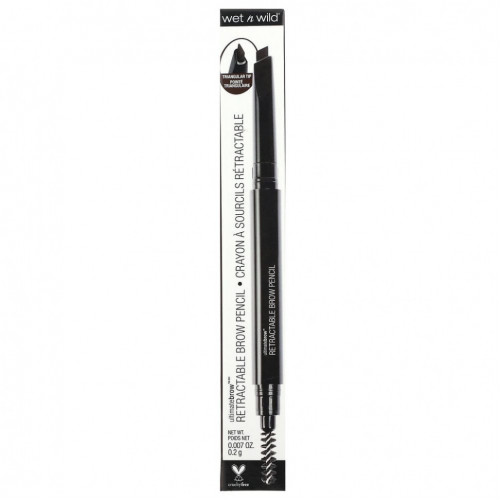 wet n wild, Ultimatebrow Retractable Brow Pencil, темно-коричневый, 0,2 г (0,007 унции)