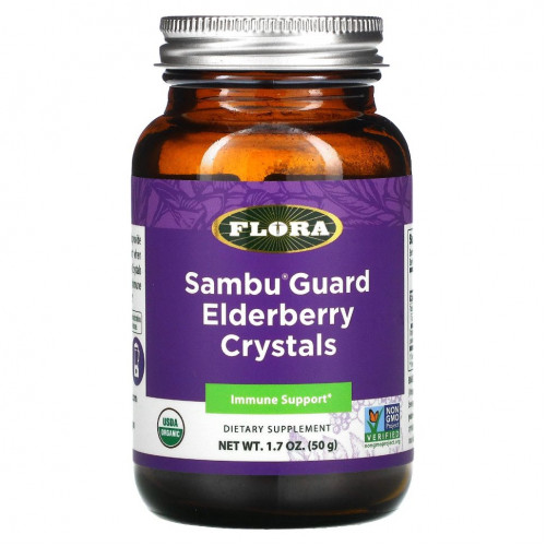 Flora, Sambu Guard Elderberry Crystals, Immune Support, 1.7 oz ( 50 g)