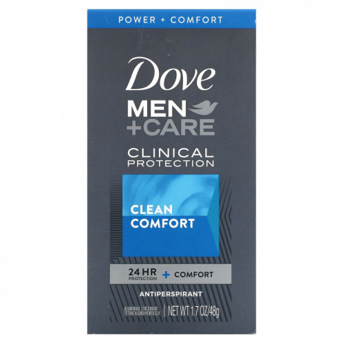 Dove, Men+Care, дезодорант-антиперспирант, клиническая защита, «Чистый комфорт», 48 г (1,7 унции)