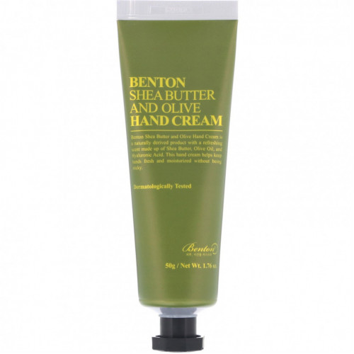 Benton, Shea Butter and Olive, Hand Cream, 1.76 oz (50 g)