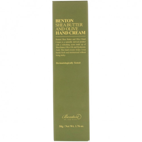 Benton, Shea Butter and Olive, Hand Cream, 1.76 oz (50 g)