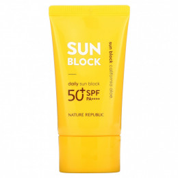 Nature Republic, California Aloe Daily Sun Block, SPF 50+ PA ++++, 57 мл (1,92 жидк. Унции)