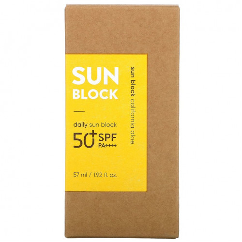 Nature Republic, California Aloe Daily Sun Block, SPF 50+ PA ++++, 57 мл (1,92 жидк. Унции)